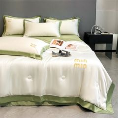 4Pcs Satin Babric | MinMin Standard Bedsets Summer Blanket | ID 4PCSSFARBRICMIN006