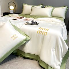 4Pcs Satin Babric | MinMin Standard Bedsets Summer Blanket | ID 4PCSSFARBRICMIN006