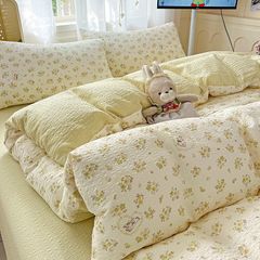 4Pcs PreCloud Linen | Set Đũi Xu Kem Style trẻ trung hiện đại | ID 4PCSPRECLOUD07