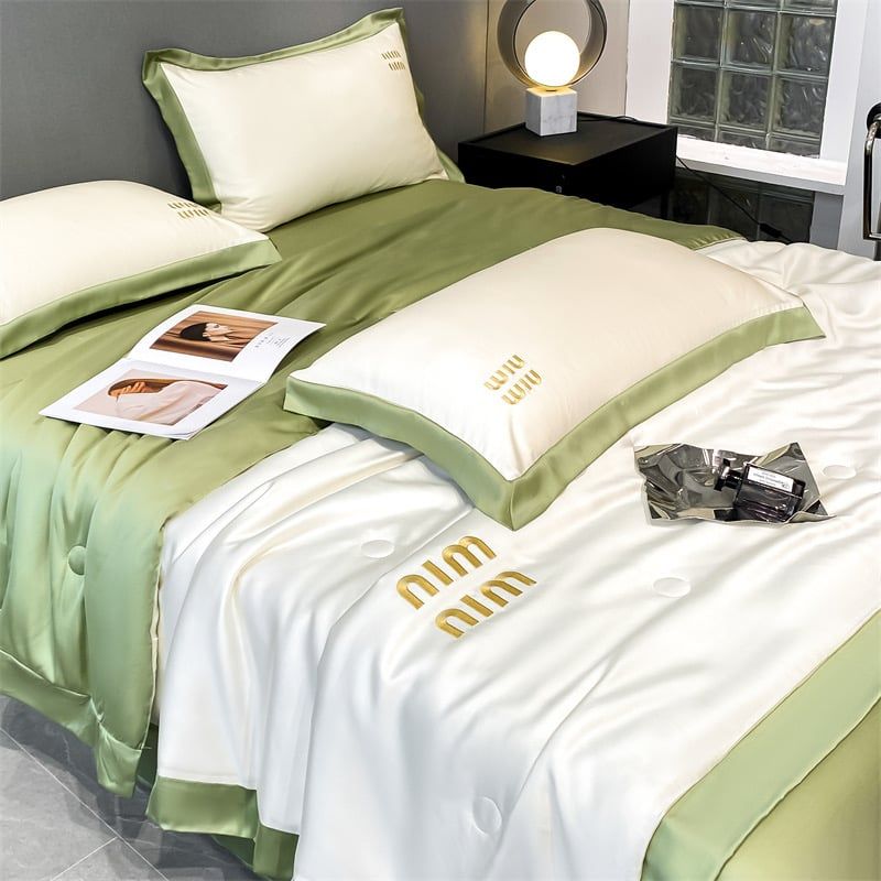 4Pcs Satin Babric | MinMin Standard Bedsets Summer Blanket | ID 4PCSSFABRICMIN06
