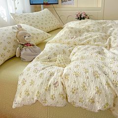 4Pcs PreCloud Linen | Set Đũi Xu Kem Style trẻ trung hiện đại | ID 4PCSPRECLOUD07