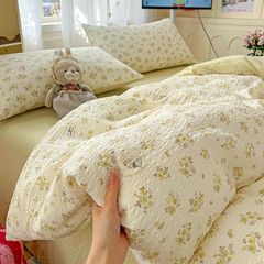 4Pcs PreCloud Linen | Set Đũi Xu Kem Style trẻ trung hiện đại | ID 4PCSPRECLOUD07