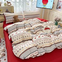 4Pcs PreCloud Linen | Set Đũi Xu Kem Style trẻ trung hiện đại | ID 4PCSPRECLOUD08