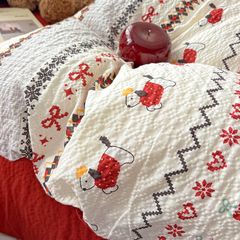 4Pcs PreCloud Linen | Set Đũi Xu Kem Style trẻ trung hiện đại | ID 4PCSPRECLOUD08