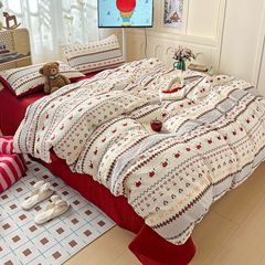 4Pcs PreCloud Linen | Set Đũi Xu Kem Style trẻ trung hiện đại | ID 4PCSPRECLOUD08