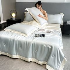 4Pcs Satin Babric | MinMin Standard Bedsets Summer Blanket | ID 4PCSSFARBRICMIN007