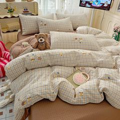 4Pcs PreCloud Linen | Set Đũi Xu Kem Style trẻ trung hiện đại | ID 4PCSPRECLOUD09