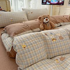 4Pcs PreCloud Linen | Set Đũi Xu Kem Style trẻ trung hiện đại | ID 4PCSPRECLOUD09