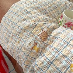 4Pcs PreCloud Linen | Set Đũi Xu Kem Style trẻ trung hiện đại | ID 4PCSPRECLOUD09