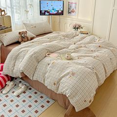 4Pcs PreCloud Linen | Set Đũi Xu Kem Style trẻ trung hiện đại | ID 4PCSPRECLOUD09