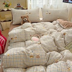 4Pcs PreCloud Linen | Set Đũi Xu Kem Style trẻ trung hiện đại | ID 4PCSPRECLOUD09