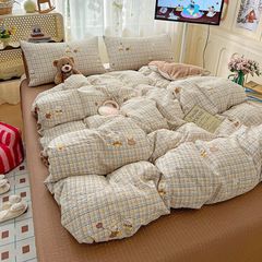 4Pcs PreCloud Linen | Set Đũi Xu Kem Style trẻ trung hiện đại | ID 4PCSPRECLOUD09