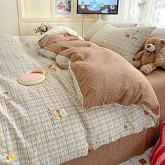 4Pcs PreCloud Linen | Set Đũi Xu Kem Style trẻ trung hiện đại | ID 4PCSPRECLOUD09