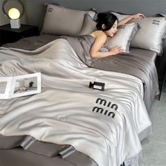 4Pcs Satin Babric | MinMin Standard Bedsets Summer Blanket | ID 4PCSSFARBRICMIN008
