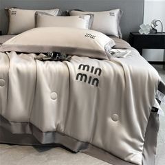 4Pcs Satin Babric | MinMin Standard Bedsets Summer Blanket | ID 4PCSSFARBRICMIN008