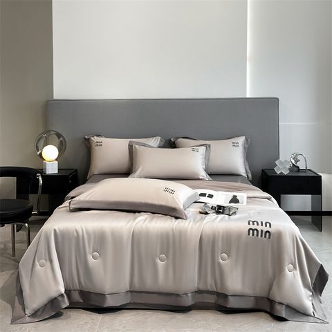 4Pcs Satin Babric | MinMin Standard Bedsets Summer Blanket | ID 4PCSSFABRICMIN08