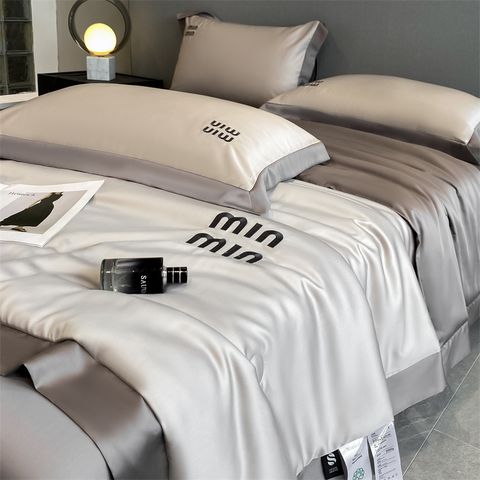 4Pcs Satin Babric | MinMin Standard Bedsets Summer Blanket | ID 4PCSSFABRICMIN08