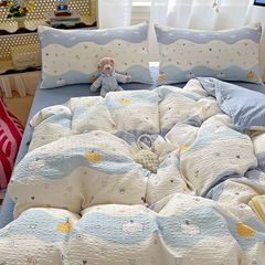 4Pcs PreCloud Linen | Set Đũi Xu Kem Style trẻ trung hiện đại | ID 4PCSPRECLOUD10