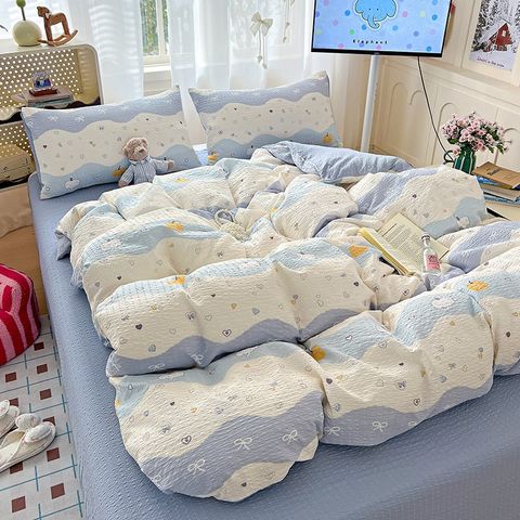 4Pcs PreCloud Linen | Set Đũi Xu Kem Style trẻ trung hiện đại | ID 4PCSPRECLOUD10