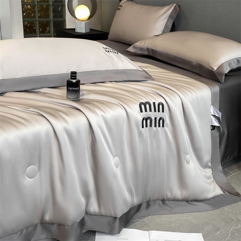 4Pcs Satin Babric | MinMin Standard Bedsets Summer Blanket | ID 4PCSSFABRICMIN08