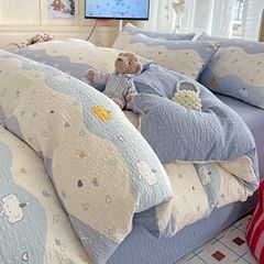 4Pcs PreCloud Linen | Set Đũi Xu Kem Style trẻ trung hiện đại | ID 4PCSPRECLOUD10