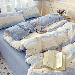 4Pcs PreCloud Linen | Set Đũi Xu Kem Style trẻ trung hiện đại | ID 4PCSPRECLOUD10