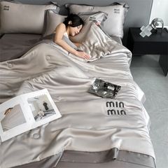 4Pcs Satin Babric | MinMin Standard Bedsets Summer Blanket | ID 4PCSSFABRICMIN08