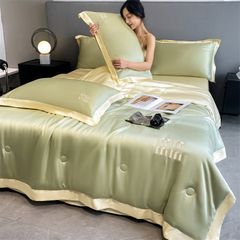 4Pcs Satin Babric | MinMin Standard Bedsets Summer Blanket | ID 4PCSSFARBRICMIN009