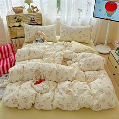 4Pcs PreCloud Linen | Set Đũi Xu Kem Style trẻ trung hiện đại | ID 4PCSPRECLOUD11