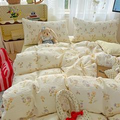4Pcs PreCloud Linen | Set Đũi Xu Kem Style trẻ trung hiện đại | ID 4PCSPRECLOUD11