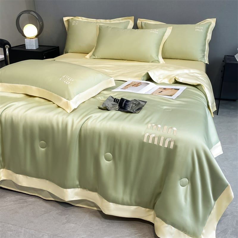 4Pcs Satin Babric | MinMin Standard Bedsets Summer Blanket | ID 4PCSSFABRICMIN09