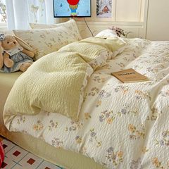 4Pcs PreCloud Linen | Set Đũi Xu Kem Style trẻ trung hiện đại | ID 4PCSPRECLOUD11