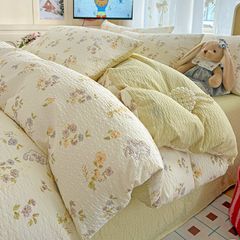 4Pcs PreCloud Linen | Set Đũi Xu Kem Style trẻ trung hiện đại | ID 4PCSPRECLOUD11