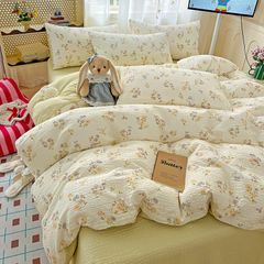 4Pcs PreCloud Linen | Set Đũi Xu Kem Style trẻ trung hiện đại | ID 4PCSPRECLOUD11