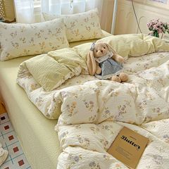 4Pcs PreCloud Linen | Set Đũi Xu Kem Style trẻ trung hiện đại | ID 4PCSPRECLOUD11