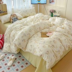4Pcs PreCloud Linen | Set Đũi Xu Kem Style trẻ trung hiện đại | ID 4PCSPRECLOUD11