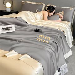 4Pcs Satin Babric | MinMin Standard Bedsets Summer Blanket | ID 4PCSSFARBRICMIN010