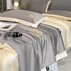 4Pcs Satin Babric | MinMin Standard Bedsets Summer Blanket | ID 4PCSSFARBRICMIN010