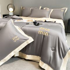 4Pcs Satin Babric | MinMin Standard Bedsets Summer Blanket | ID 4PCSSFABRICMIN10
