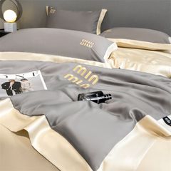 4Pcs Satin Babric | MinMin Standard Bedsets Summer Blanket | ID 4PCSSFARBRICMIN010