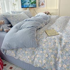 4Pcs PreCloud Linen | Set Đũi Xu Kem Style trẻ trung hiện đại | ID 4PCSPRECLOUD12