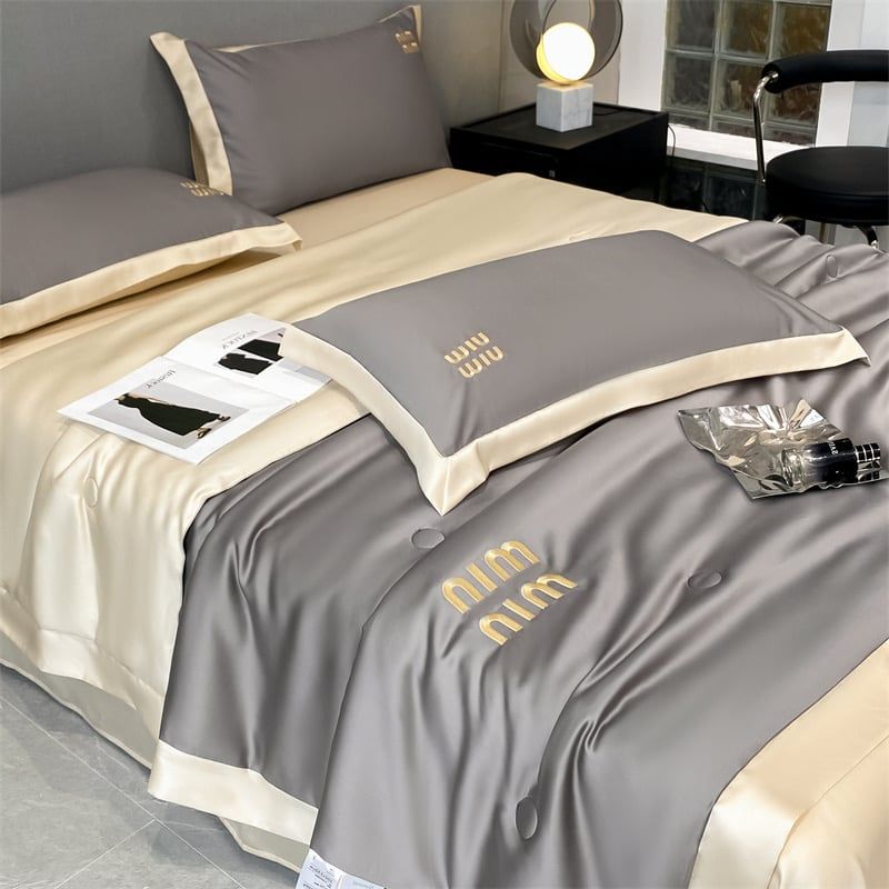 4Pcs Satin Babric | MinMin Standard Bedsets Summer Blanket | ID 4PCSSFABRICMIN10