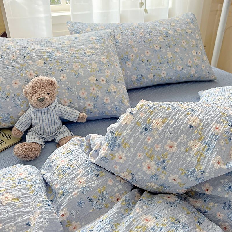 4Pcs PreCloud Linen | Set Đũi Xu Kem Style trẻ trung hiện đại | ID 4PCSPRECLOUD12