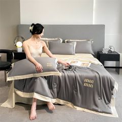 4Pcs Satin Babric | MinMin Standard Bedsets Summer Blanket | ID 4PCSSFARBRICMIN010