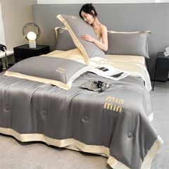 4Pcs Satin Babric | MinMin Standard Bedsets Summer Blanket | ID 4PCSSFARBRICMIN010