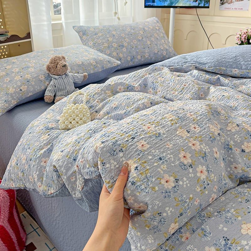 4Pcs PreCloud Linen | Set Đũi Xu Kem Style trẻ trung hiện đại | ID 4PCSPRECLOUD12