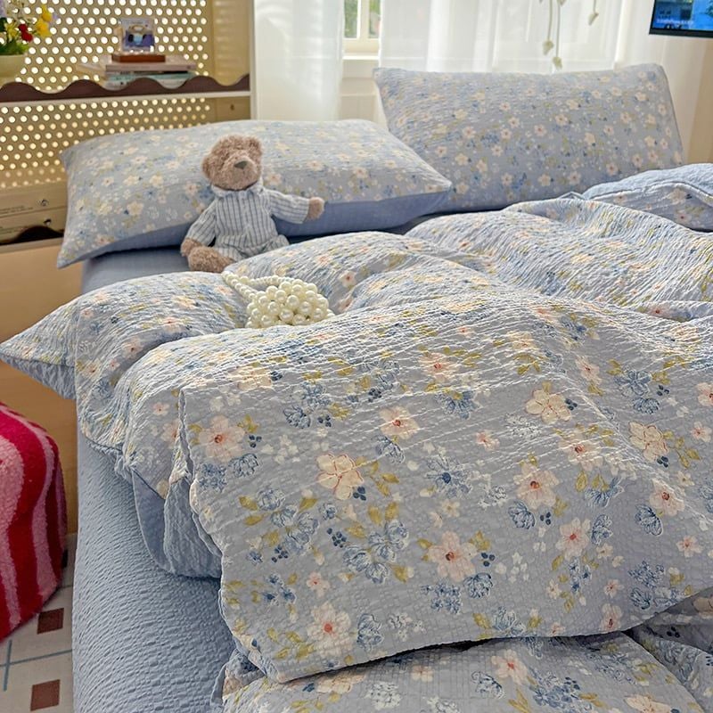 4Pcs PreCloud Linen | Set Đũi Xu Kem Style trẻ trung hiện đại | ID 4PCSPRECLOUD12