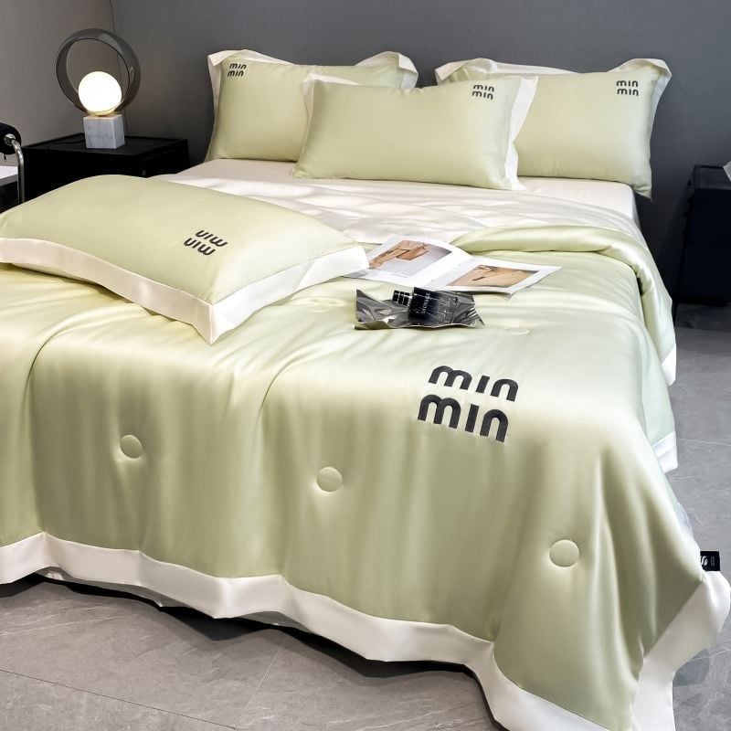 4Pcs Satin Babric | MinMin Standard Bedsets Summer Blanket | ID 4PCSSFABRICMIN11