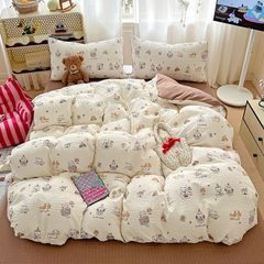 4Pcs PreCloud Linen | Set Đũi Xu Kem Style trẻ trung hiện đại | ID 4PCSPRECLOUD13