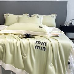 4Pcs Satin Babric | MinMin Standard Bedsets Summer Blanket | ID 4PCSSFARBRICMIN011